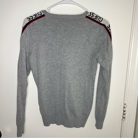 Guess | Gray long sleeve sweater with logo stripe | medium - Picture 8 of 10